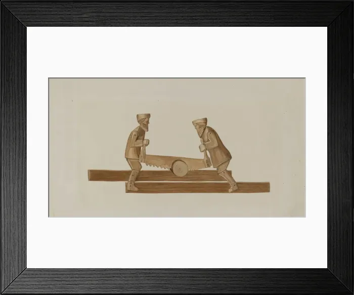 Framed Print : Lumbering, 1935 / 1942. Creator: Unknown Framed Print : Lumbering, 1935 / 1942. Creator: Unknown
