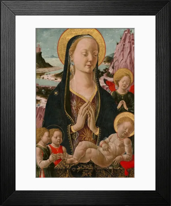 Framed Print : Madonna and Child with Angels, c. 1455 / 1470. Creator: Unknown Framed Print : Madonna and Child with Angels, c. 1455 / 1470. Creator: Unknown