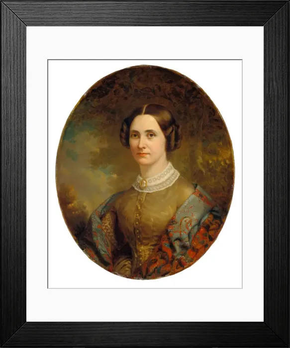 Framed Print : Portrait of a Lady, c. 1855 / 1860. Creator: Unknown Framed Print : Portrait of a Lady, c. 1855 / 1860. Creator: Unknown
