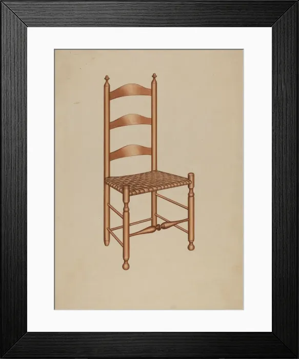 Framed Print : Shaker Desk Chair, 1935 / 1942. Creator: Unknown Framed Print : Shaker Desk Chair, 1935 / 1942. Creator: Unknown