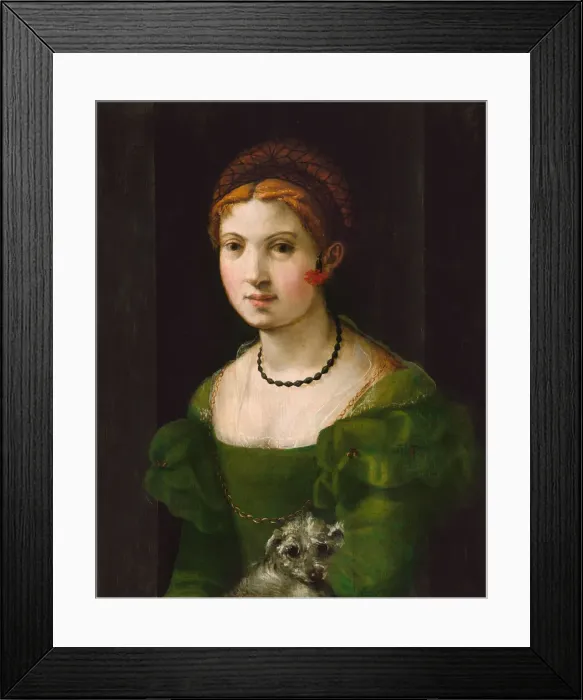 Framed Print : Portrait of a Young Woman, 1530 / 1540. Creator: Unknown Framed Print : Portrait of a Young Woman, 1530 / 1540. Creator: Unknown