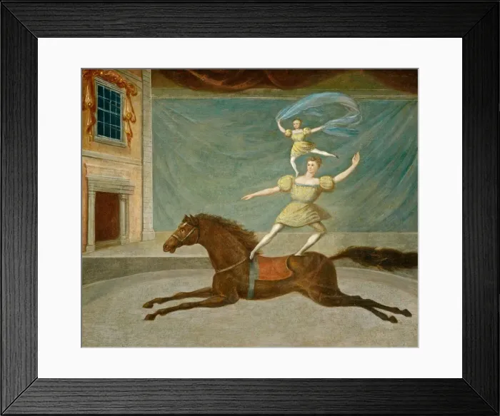 Framed Print : The Mounted Acrobats, 1825 or after. Creator: Unknown Framed Print : The Mounted Acrobats, 1825 or after. Creator: Unknown