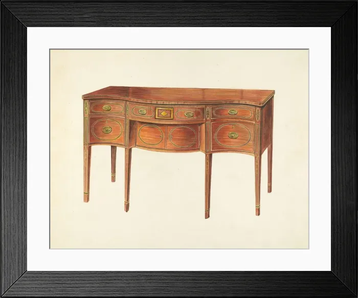 Framed Print : Sideboard, 1935 / 1942. Creator: Unknown Framed Print : Sideboard, 1935 / 1942. Creator: Unknown