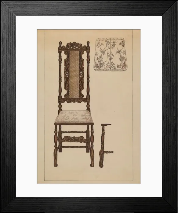 Framed Print : Side Chair, 1935 / 1942. Creator: Unknown Framed Print : Side Chair, 1935 / 1942. Creator: Unknown