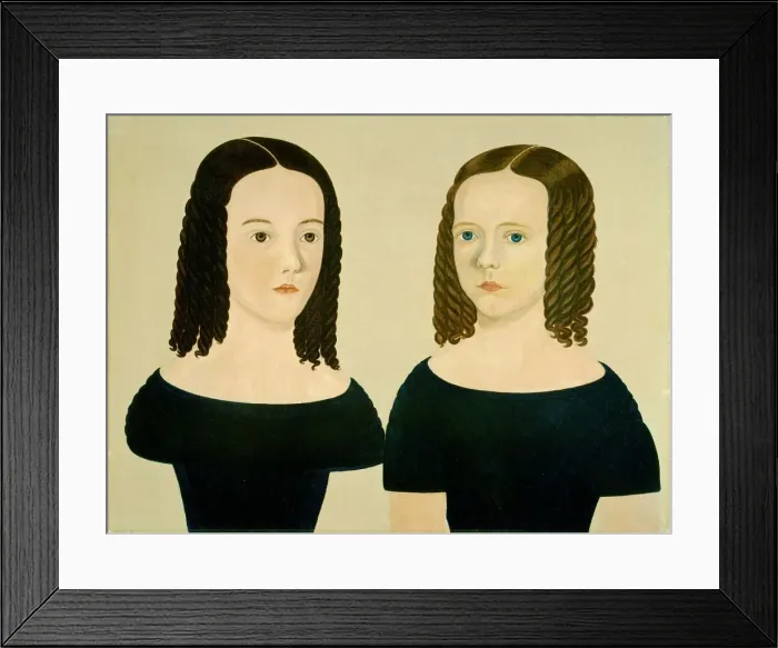 Framed Print : Sisters, c. 1840. Creator: Unknown Framed Print : Sisters, c. 1840. Creator: Unknown