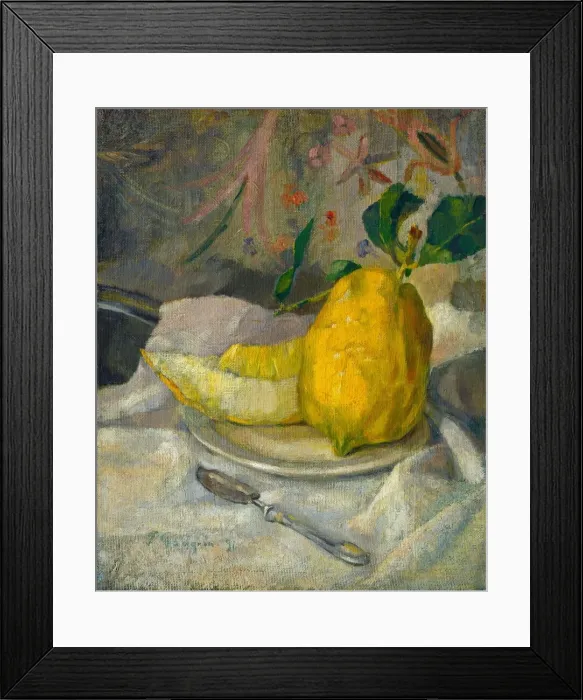 Framed Print : Melon and Lemon, c. 1900. Creator: Unknown Framed Print : Melon and Lemon, c. 1900. Creator: Unknown