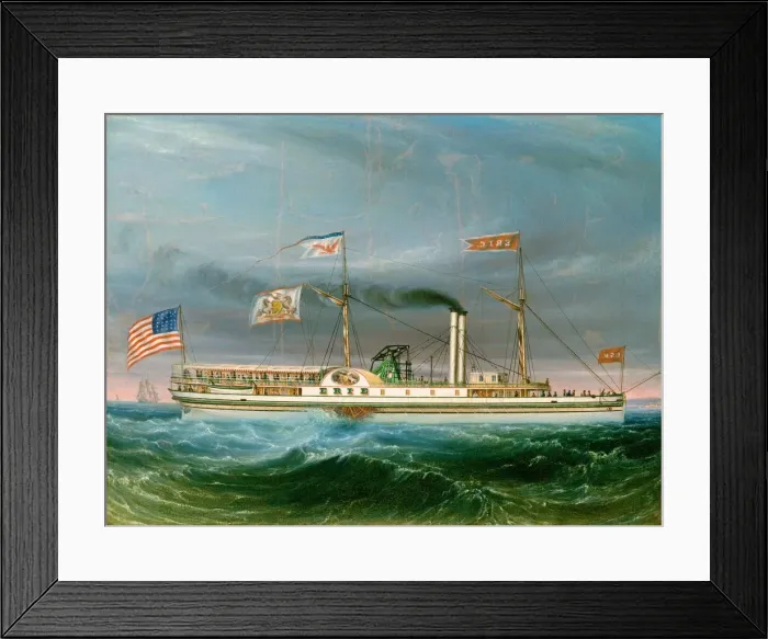 Framed Print : Steamship Erie, probably 1837. Creator: Unknown Framed Print : Steamship Erie, probably 1837. Creator: Unknown