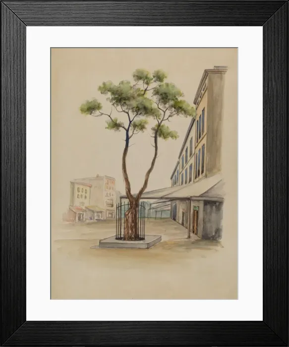 Framed Print : Street Scene, 1935  /  1942. Creator: Unknown