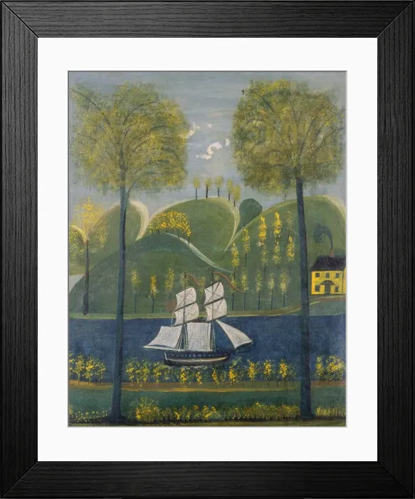 Framed Print : Under Full Sail, second quarter 19th century. Creator: Unknown Framed Print : Under Full Sail, second quarter 19th century. Creator: Unknown