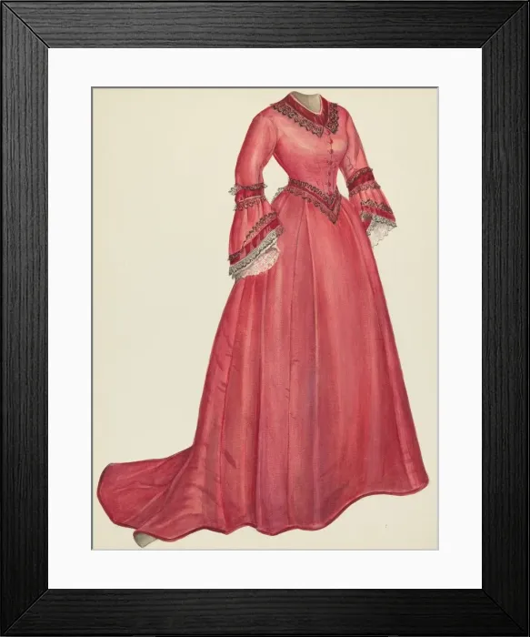 Framed Print : Taffeta Dress, 1935 / 1942. Creator: Unknown Framed Print : Taffeta Dress, 1935 / 1942. Creator: Unknown