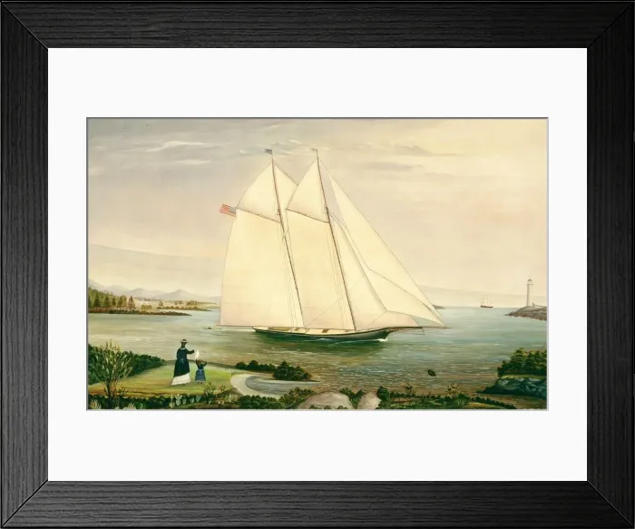 Framed Print : Schooner, 19th century. Creator: Unknown Framed Print : Schooner, 19th century. Creator: Unknown