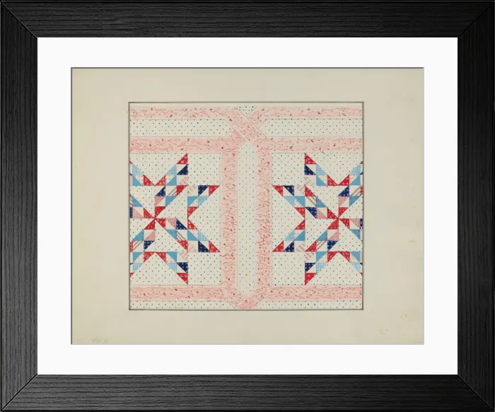 Framed Print : Quilt, 1935 / 1942. Creator: Unknown Framed Print : Quilt, 1935 / 1942. Creator: Unknown