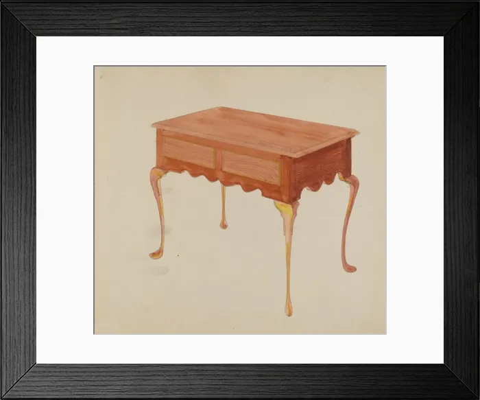 Framed Print : Rectangular Serving Table, 1935 / 1942. Creator: Unknown Framed Print : Rectangular Serving Table, 1935 / 1942. Creator: Unknown