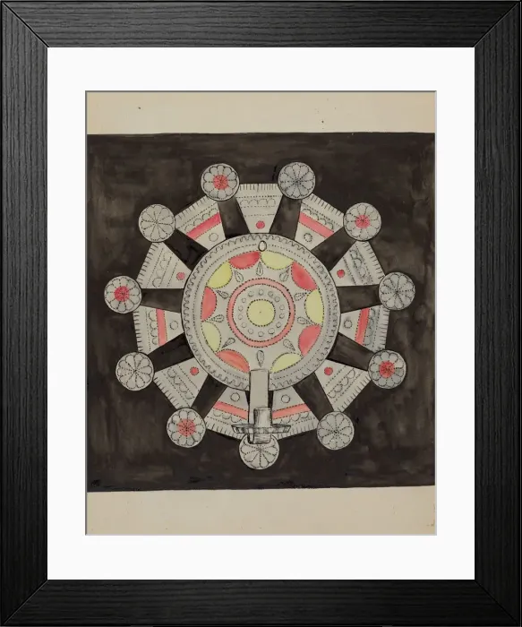 Framed Print : Sconce, 1935 / 1942. Creator: Unknown Framed Print : Sconce, 1935 / 1942. Creator: Unknown