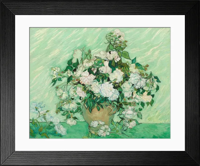 Framed Print : Roses, 1890. Creator: Vincent van Gogh Framed Print : Roses, 1890. Creator: Vincent van Gogh