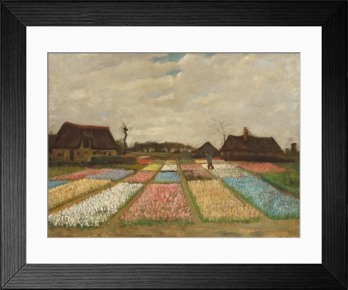 Framed Print : Flower Beds in Holland, c. 1883. Creator: Vincent van Gogh Framed Print : Flower Beds in Holland, c. 1883. Creator: Vincent van Gogh