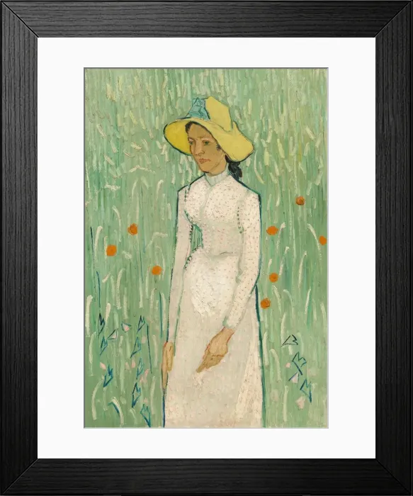 Framed Print : Girl in White, 1890. Creator: Vincent van Gogh Framed Print : Girl in White, 1890. Creator: Vincent van Gogh