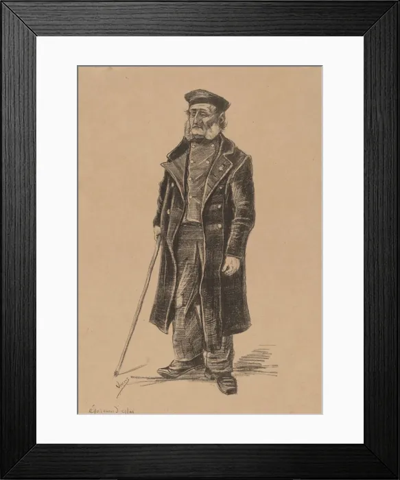 Framed Print : Orphan Man, Standing, 1882. Creator: Vincent van Gogh Framed Print : Orphan Man, Standing, 1882. Creator: Vincent van Gogh