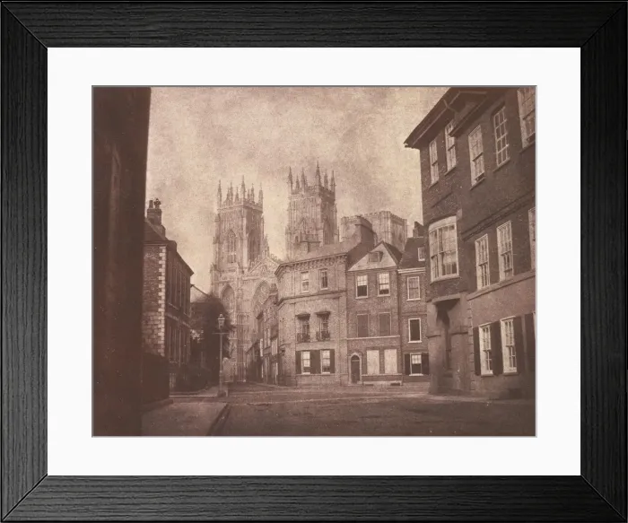 Framed Print : A Scene in York: York Minster from Lop Lane, 1845. Creator: William Henry Fox Talbot Framed Print : A Scene in York: York Minster from Lop Lane, 1845. Creator: William Henry Fox Talbot