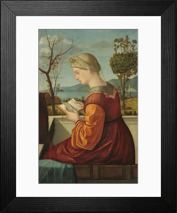 Framed Print : The Virgin Reading, c. 1505. Creator: Vittore Carpaccio Framed Print : The Virgin Reading, c. 1505. Creator: Vittore Carpaccio