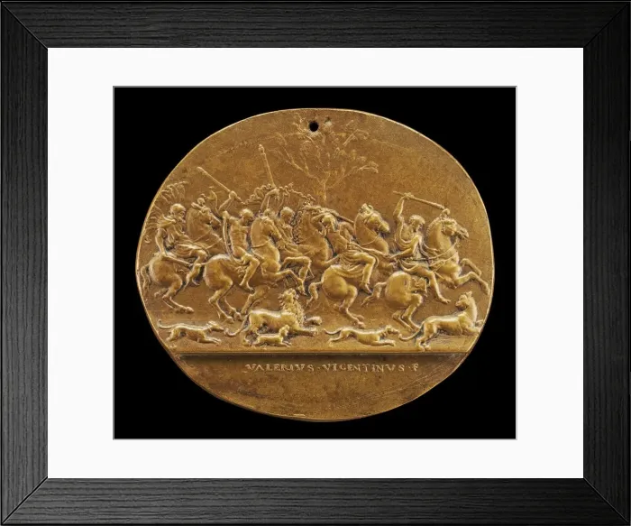 Framed Print : A Lion Hunt. Creator: Valerio Belli Framed Print : A Lion Hunt. Creator: Valerio Belli