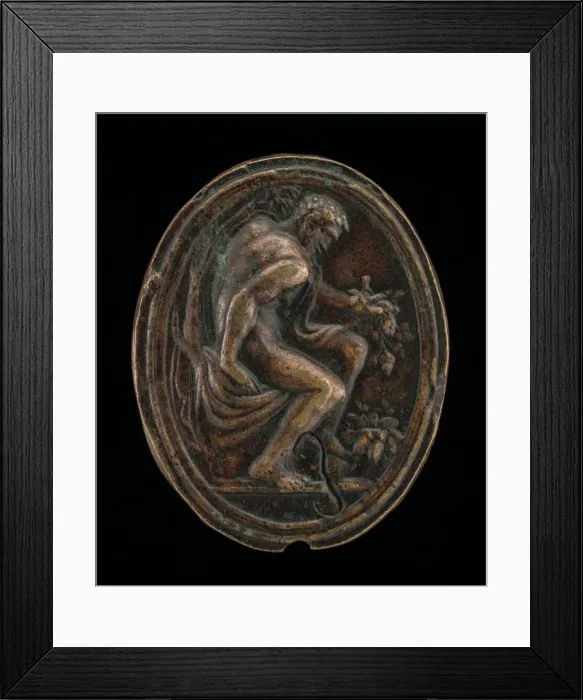 Framed Print : A Seated Man. Creator: Valerio Belli