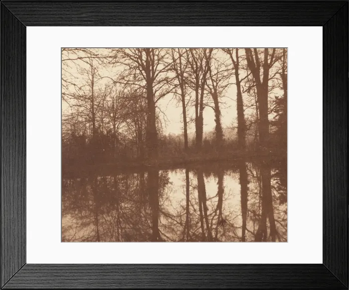 Framed Print : Winter Trees, Reflected in a Pond, 1841-1842. Creator: William Henry Fox Talbot Framed Print : Winter Trees, Reflected in a Pond, 1841-1842. Creator: William Henry Fox Talbot