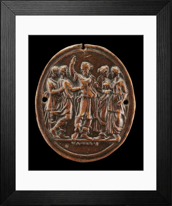 Framed Print : Address to a Married Couple, before 1540. Creator: Valerio Belli Framed Print : Address to a Married Couple, before 1540. Creator: Valerio Belli