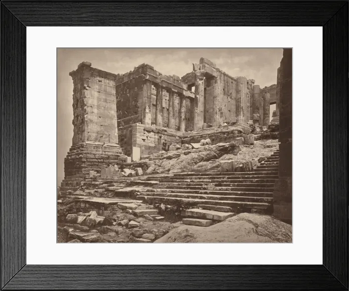 Framed Print : Propylaea from the Southwest, 1882. Creator: William James Stillman Framed Print : Propylaea from the Southwest, 1882. Creator: William James Stillman