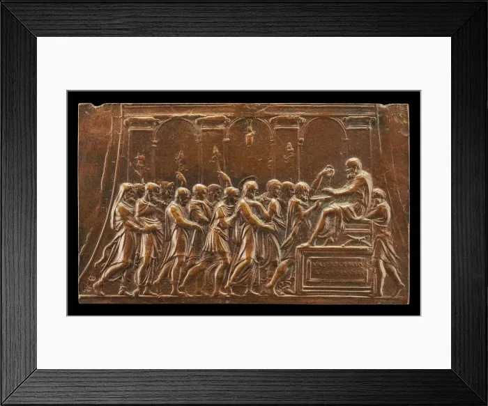 Framed Print : Christ Brought Before Pontius Pilate. Creator: Valerio Belli Framed Print : Christ Brought Before Pontius Pilate. Creator: Valerio Belli
