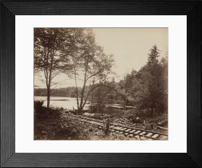 Framed Print : Beechwood Lake, c. 1895. Creator: William H Rau Framed Print : Beechwood Lake, c. 1895. Creator: William H Rau