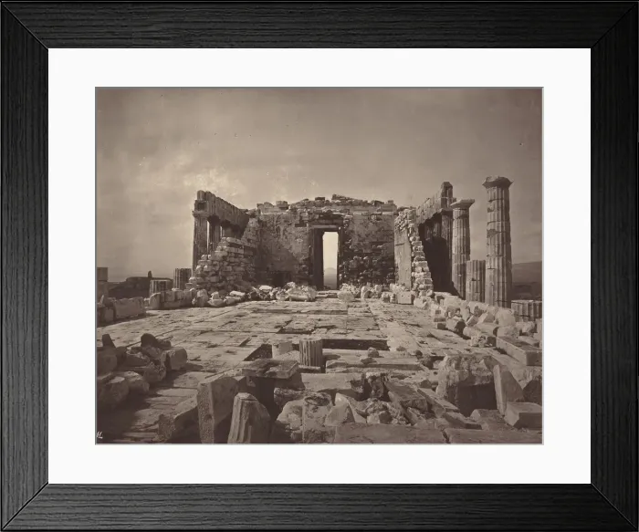 Framed Print : The Acropolis of Athens, plate 14, 1869 / 1870. Creator: William James Stillman Framed Print : The Acropolis of Athens, plate 14, 1869 / 1870. Creator: William James Stillman