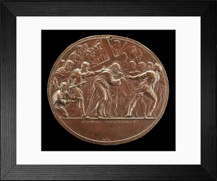 Framed Print : Christ Carrying the Cross, 1525 or after. Creator: Valerio Belli Framed Print : Christ Carrying the Cross, 1525 or after. Creator: Valerio Belli