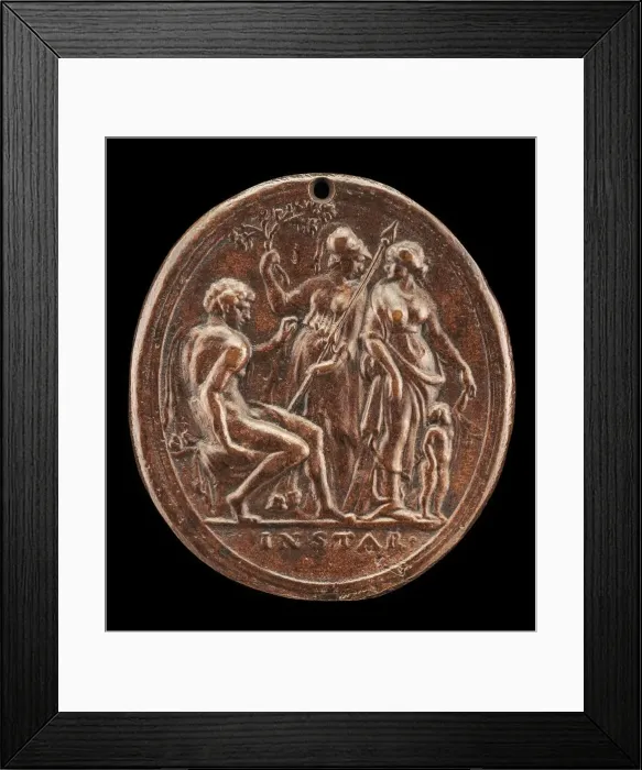 Framed Print : Hercules between Minerva and Venus. Creator: Valerio Belli Framed Print : Hercules between Minerva and Venus. Creator: Valerio Belli