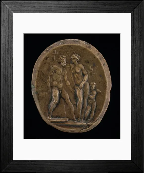 Framed Print : Neptune, Amphitrite and Cupid. Creator: Valerio Belli Framed Print : Neptune, Amphitrite and Cupid. Creator: Valerio Belli