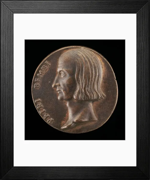 Framed Print : Pietro Bembo, 1470-1547, Cardinal 1538 [obverse], probably 1532. Creator: Valerio Belli