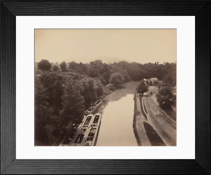 Framed Print : Morris Canal From Greens Bridge, c. 1895. Creator: William H Rau Framed Print : Morris Canal From Greens Bridge, c. 1895. Creator: William H Rau