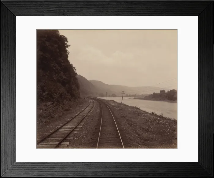Framed Print : Hemlock Run Curve, Near Towanda, c. 1895. Creator: William H Rau