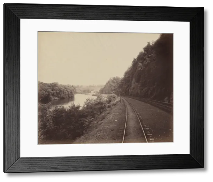 Framed Print : Rockdale Curve, On the Lehigh, c. 1895. Creator: William H Rau Framed Print : Rockdale Curve, On the Lehigh, c. 1895. Creator: William H Rau