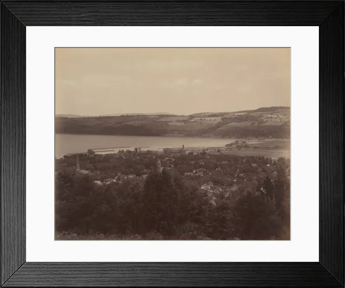 Framed Print : Seneca Lake and Watkins, c. 1895. Creator: William H Rau Framed Print : Seneca Lake and Watkins, c. 1895. Creator: William H Rau