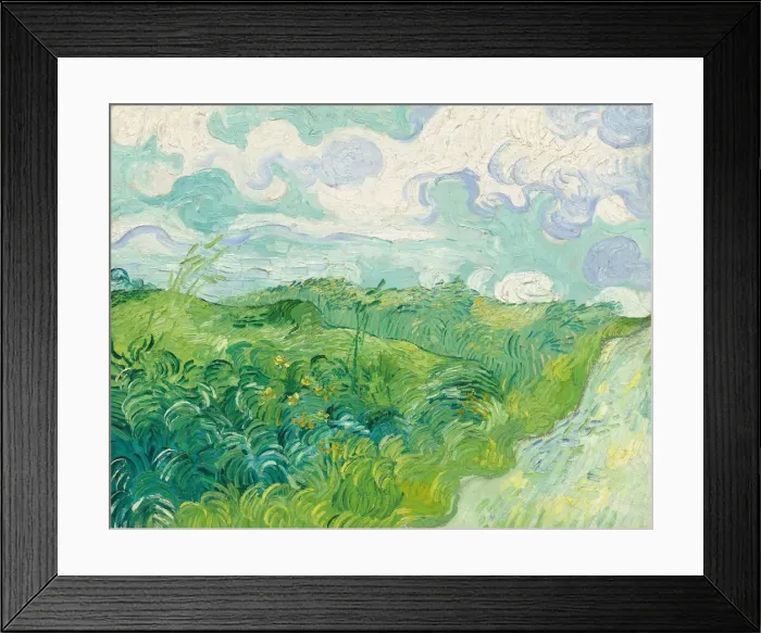 Framed Print : Green Wheat Fields, Auvers, 1890. Creator: Vincent van Gogh Framed Print : Green Wheat Fields, Auvers, 1890. Creator: Vincent van Gogh