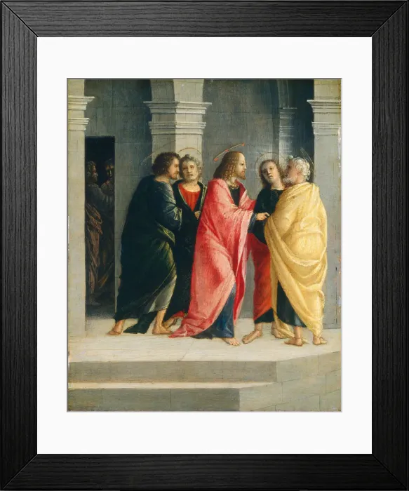 Framed Print : Christ Instructing Peter and John to Prepare for the Passover, 1504 Framed Print : Christ Instructing Peter and John to Prepare for the Passover, 1504