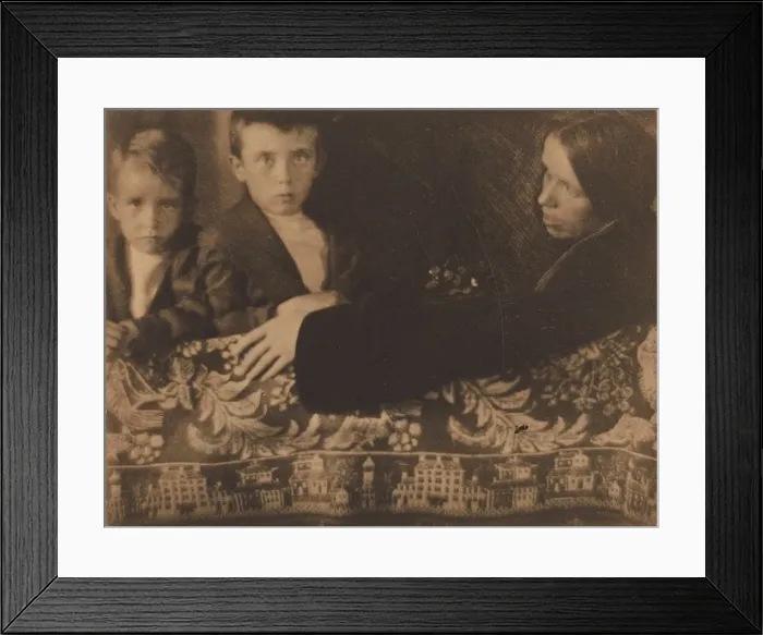 Framed Print : Family Group (Mrs. White, Maynard & Lewis), c. 1899. Creator: Gertrude Kasebier Framed Print : Family Group (Mrs. White, Maynard & Lewis), c. 1899. Creator: Gertrude Kasebier