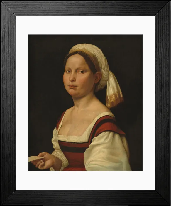 Framed Print : Portrait of a Young Woman, c. 1525. Creator: Giuliano Bugiardini Framed Print : Portrait of a Young Woman, c. 1525. Creator: Giuliano Bugiardini