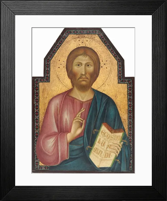 Framed Print : Christ Blessing, c. 1310. Creator: Grifo di Tancredi Framed Print : Christ Blessing, c. 1310. Creator: Grifo di Tancredi