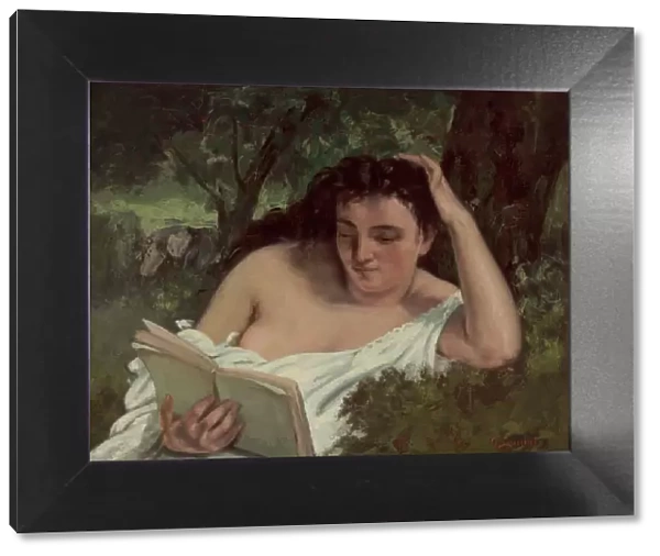 A Young Woman Reading, c. 1866  /  1868. Creator: Gustave Courbet