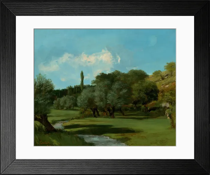 Framed Print : La Bretonnerie in the Department of Indre, 1856. Creator: Gustave Courbet Framed Print : La Bretonnerie in the Department of Indre, 1856. Creator: Gustave Courbet