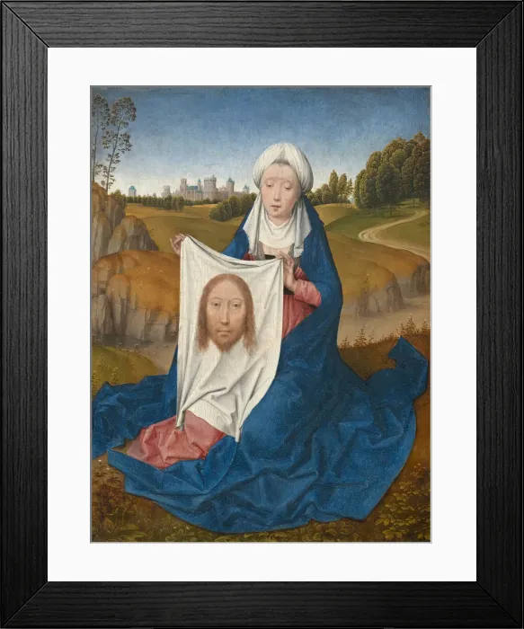 Framed Print : Saint Veronica [obverse], c. 1470  /  1475. Creator: Hans Memling
