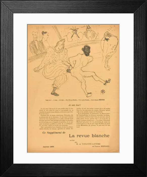 Framed Print : Footit and Chocolat (Footit et Chocolat) [left recto], 1895