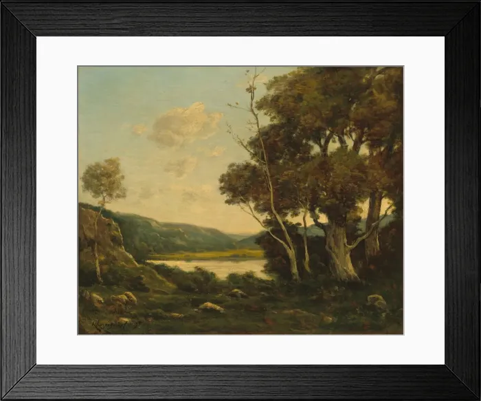 Framed Print : Landscape, 1898. Creator: Henri-Joseph Harpignies Framed Print : Landscape, 1898. Creator: Henri-Joseph Harpignies